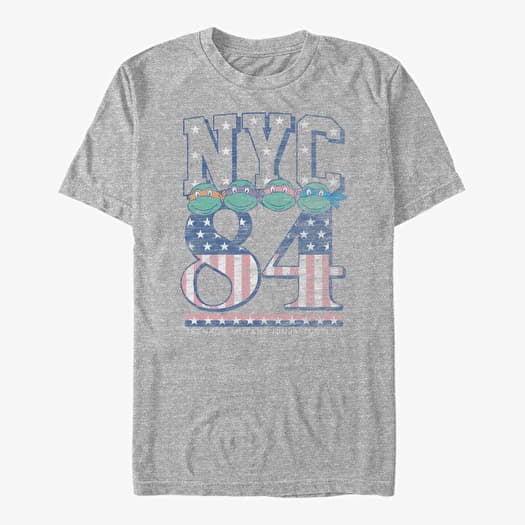 T-shirt Merch Nickelodeon Teenage Mutant Ninja Turtles - NY Turtles Unisex T-Shirt Heather Grey