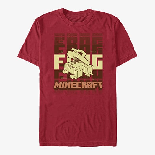 T-shirt Merch Minecraft - Blueprint Frog Unisex T-Shirt Brick Red