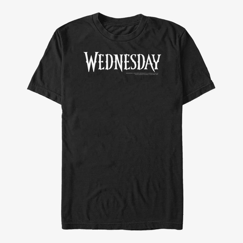 T-Shirts Merch MGM Wednesday - Wednesday Logo Unisex T-Shirt Black