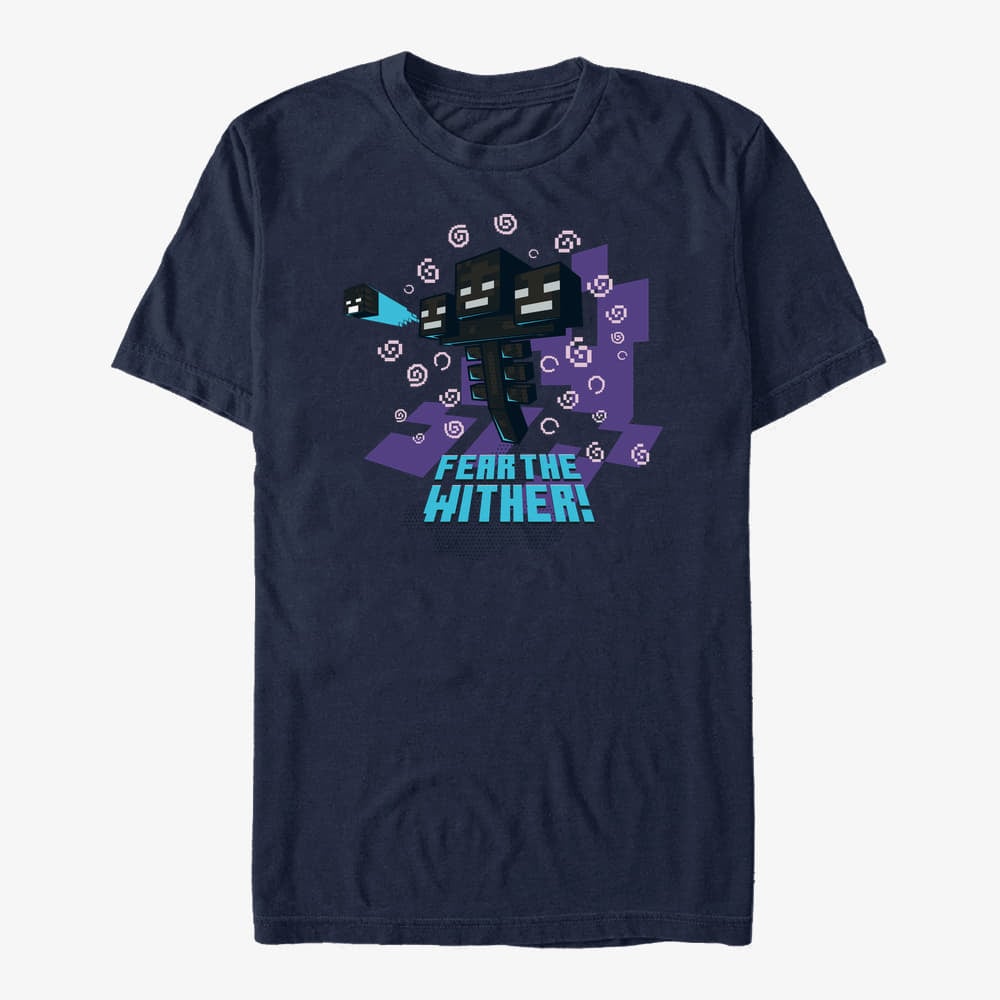 T-shirts Merch Minecraft - FEAR THE WITHER Unisex T-Shirt Navy Blue