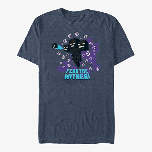 T-shirt Merch Minecraft - FEAR THE WITHER Unisex T-Shirt Vintage Heather Navy