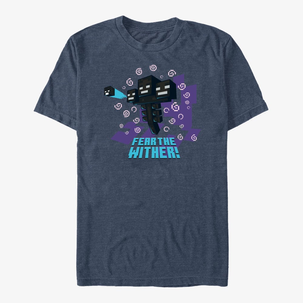 Camisetas Merch Minecraft - FEAR THE WITHER Unisex T-Shirt Vintage Heather Navy