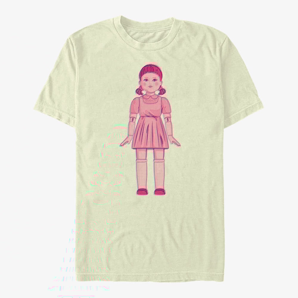 majice kratkih rukava Merch Netflix Squid Game - Creepy Doll Unisex T-Shirt Natural