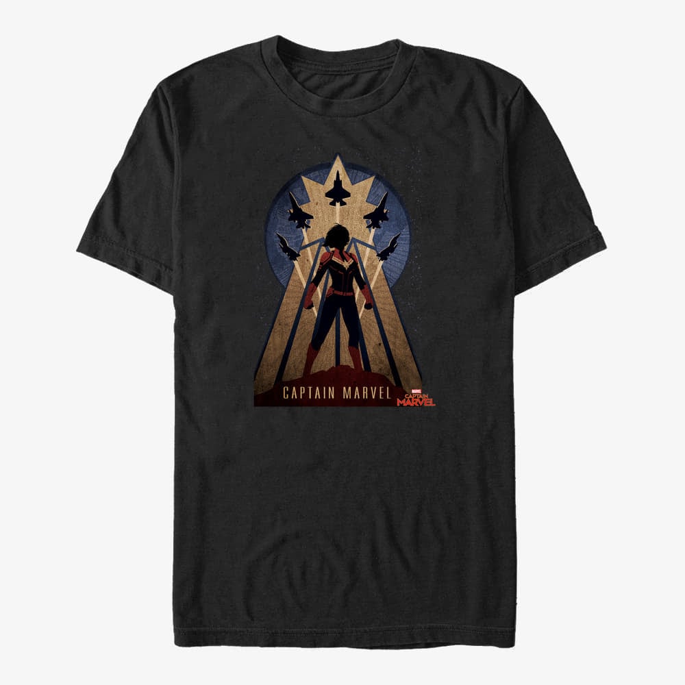 Футболки Merch Captain Marvel: Movie - Marvel Deco Unisex T-Shirt Black