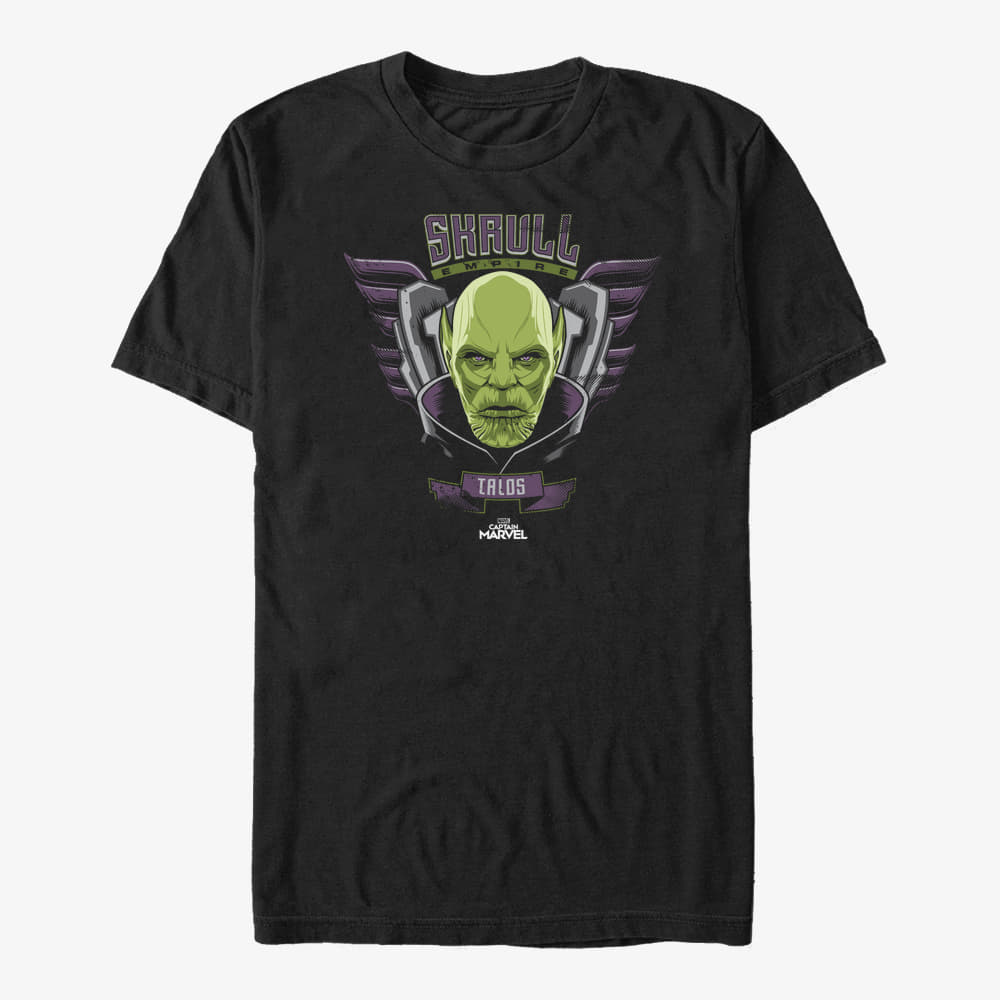 majice kratkih rukava Merch Captain Marvel: Movie - Skrull Empire Unisex T-Shirt Black