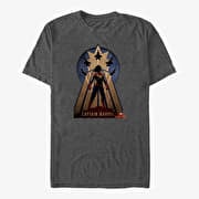Merch Captain Marvel: Movie - Marvel Deco Unisex T-Shirt Dark Heather Grey