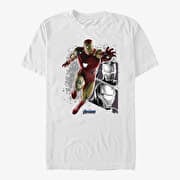 Merch Marvel Avengers Endgame - Ironman Panels Unisex T-Shirt White
