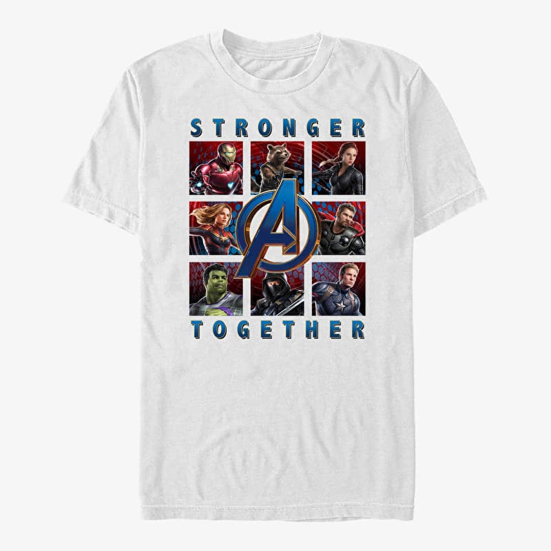 Camiseta Merch Marvel Avengers Endgame - Boxes Full Of Avengers Unisex T-Shirt White
