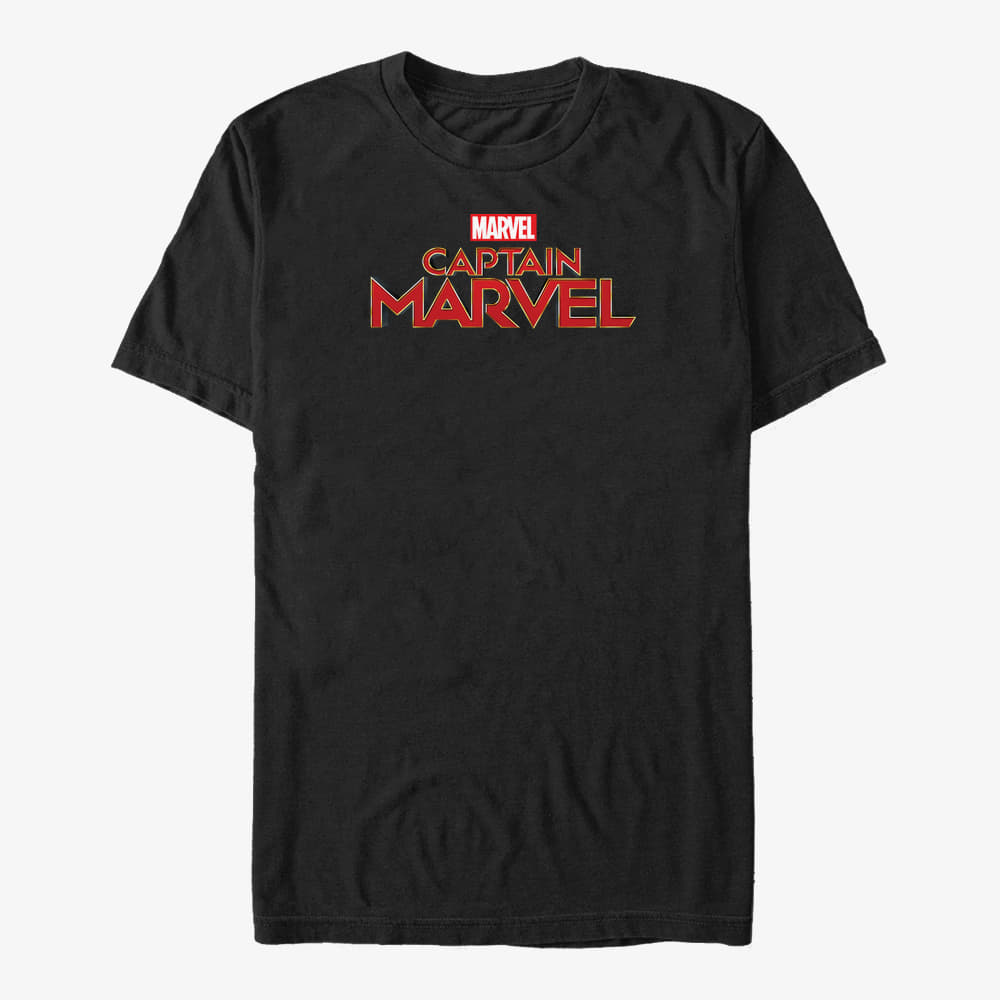 Футболки Merch Captain Marvel: Movie - Captain Marvel Logo Unisex T-Shirt Black
