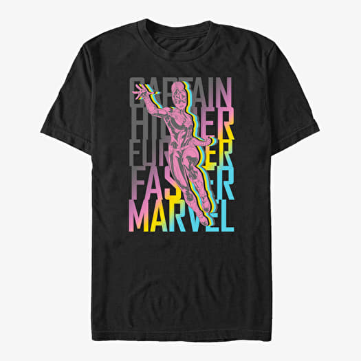 T-shirt Merch Captain Marvel: Movie - Marvel Fly Stack Unisex T-Shirt Black