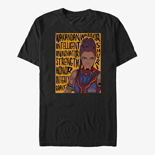Tricou Merch Marvel Black Panther: Movie - Shuri Verbiage Unisex T-Shirt Black
