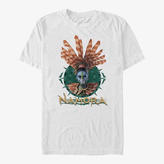 Póló Merch Marvel Black Panther: Wakanda Forever - Namora Fin Crown Unisex T-Shirt White