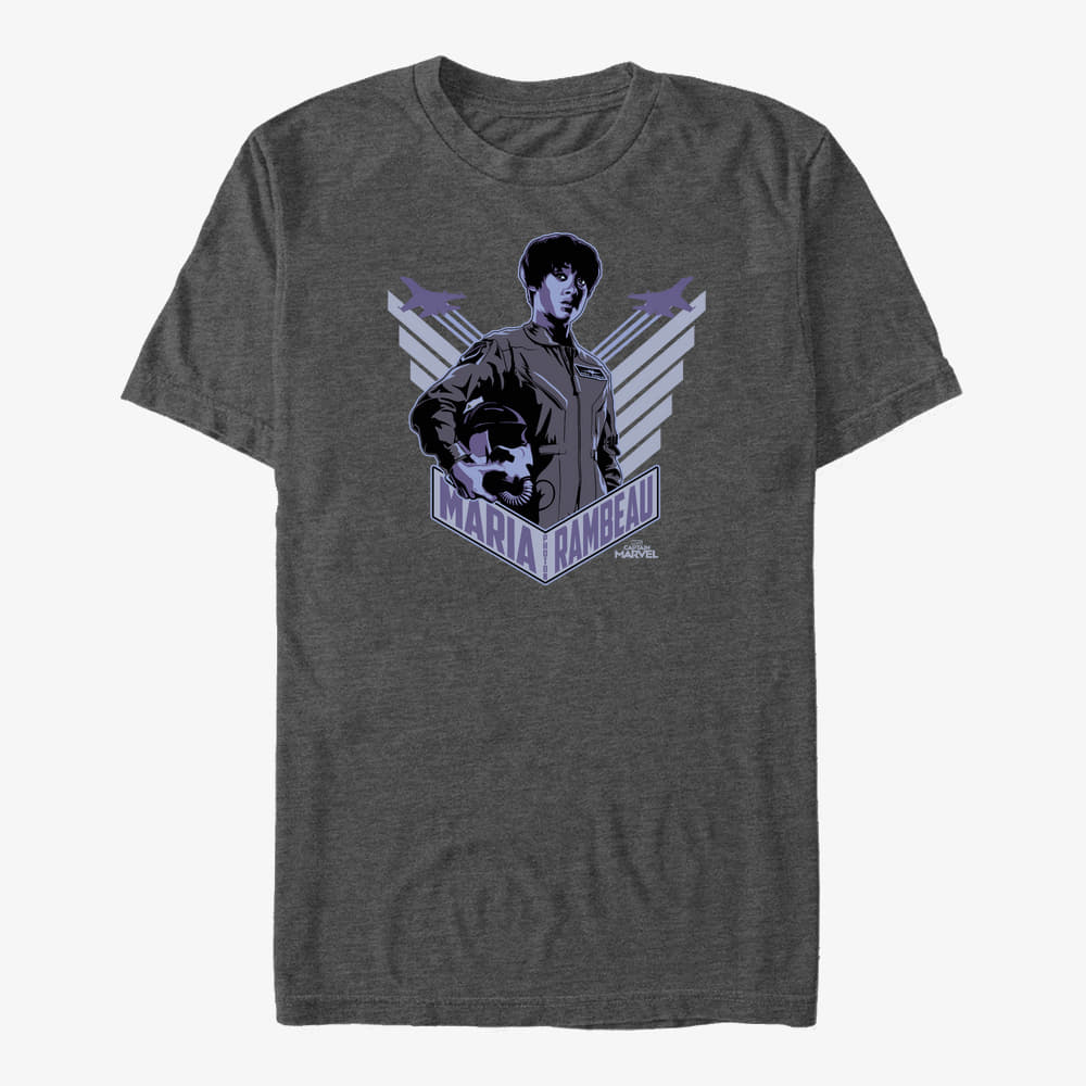 T-shirts Merch Captain Marvel: Movie - Wings for Maria Unisex T-Shirt Dark Heather Grey