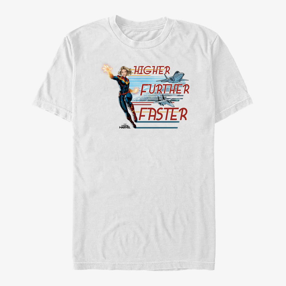 T-shirts Merch Captain Marvel: Movie - Stream Jets Unisex T-Shirt White