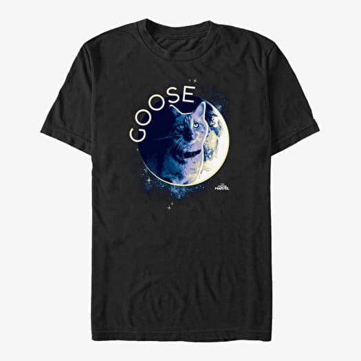 T-shirt Merch Captain Marvel: Movie - Goose Moon Unisex T-Shirt Black