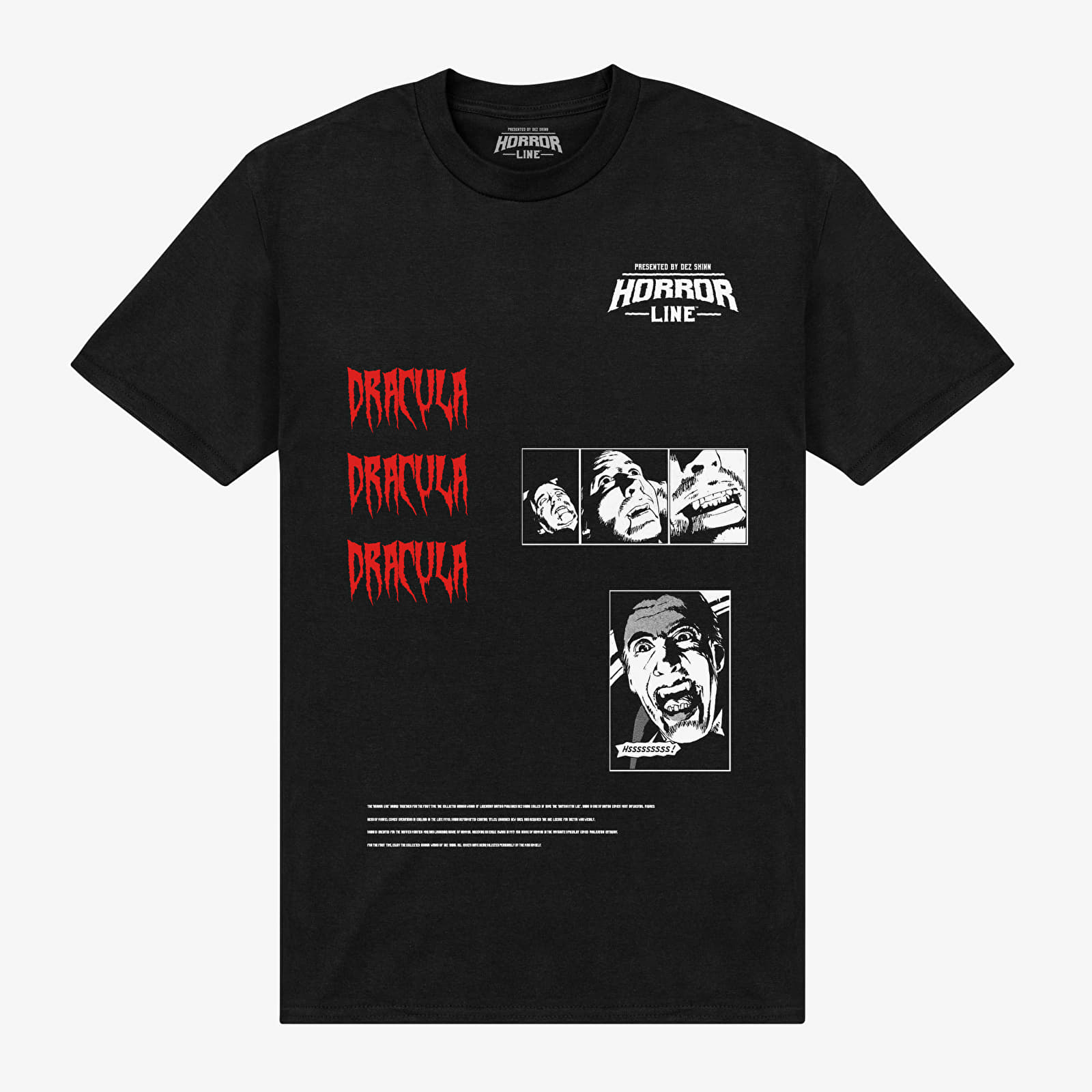 Magliette Merch Horrorline - horrorline-dracula-multi-images Unisex T-Shirt Black
