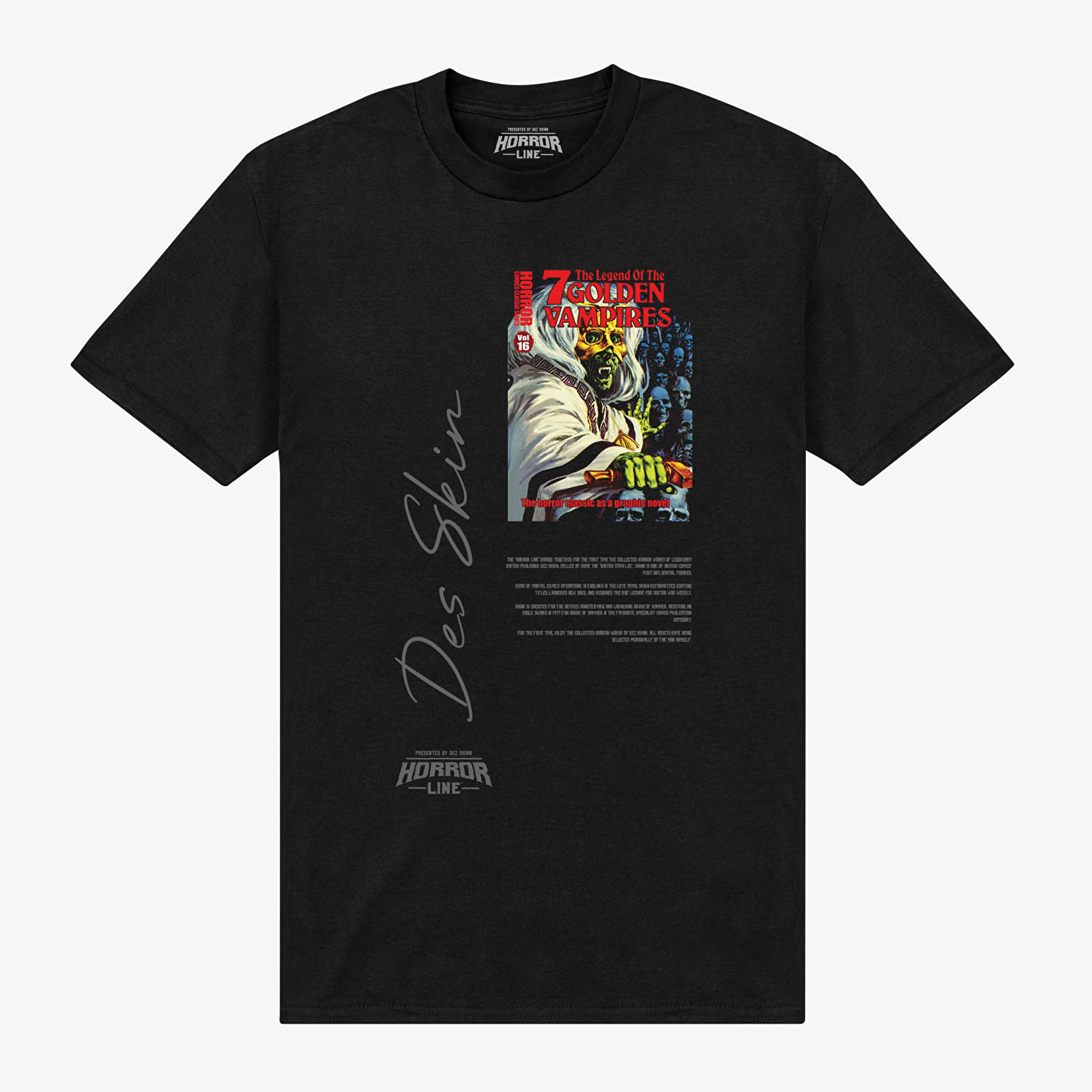 majice kratkih rukava Merch Horrorline - horrorline-golden-vampires Unisex T-Shirt Black