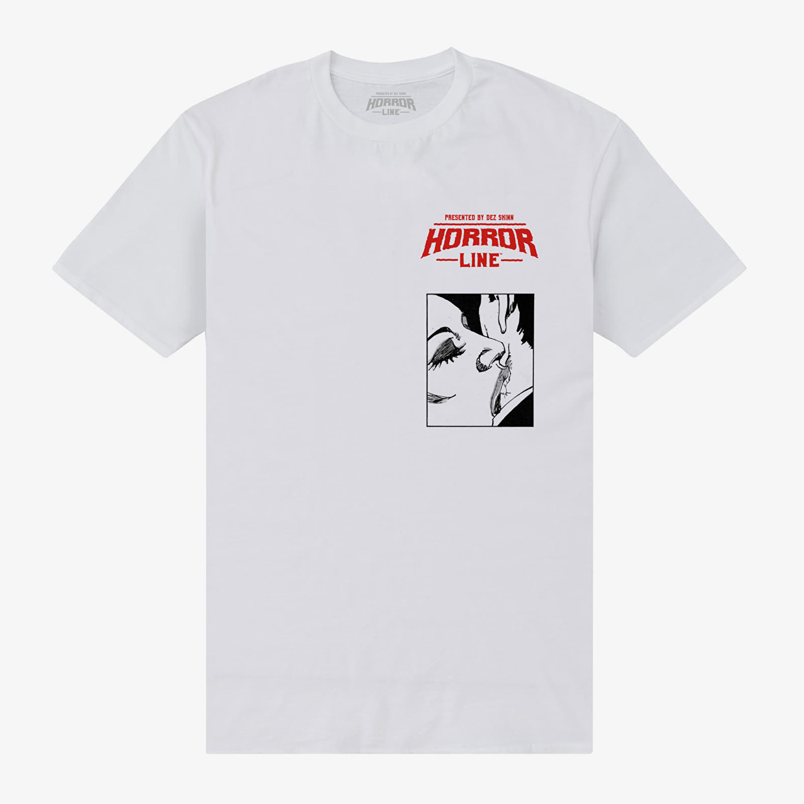 majice kratkih rukava Merch Horrorline - horrorline-dracula-bites Unisex T-Shirt White