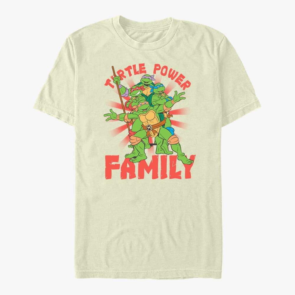 T-shirts Merch Nickelodeon Teenage Mutant Ninja Turtles - Turtle Power Family Unisex T-Shirt Natural