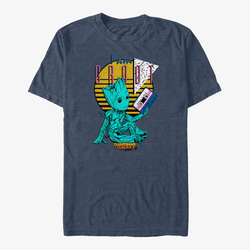 T-särgid Merch Marvel GOTG 2 - Space Lord Unisex T-Shirt Vintage Heather Navy