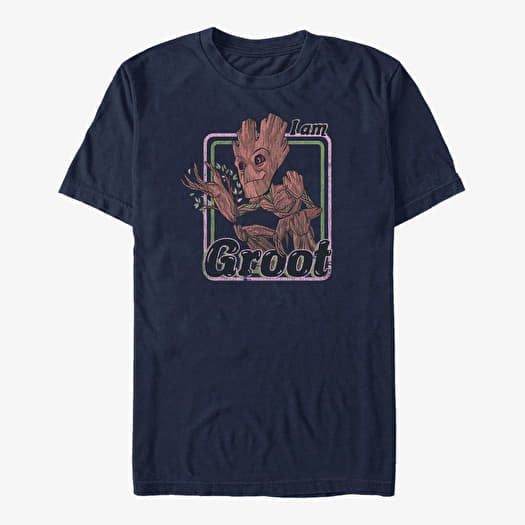 Tričko Merch Marvel GOTG 2 - Guardians Wall Unisex T-Shirt Navy Blue