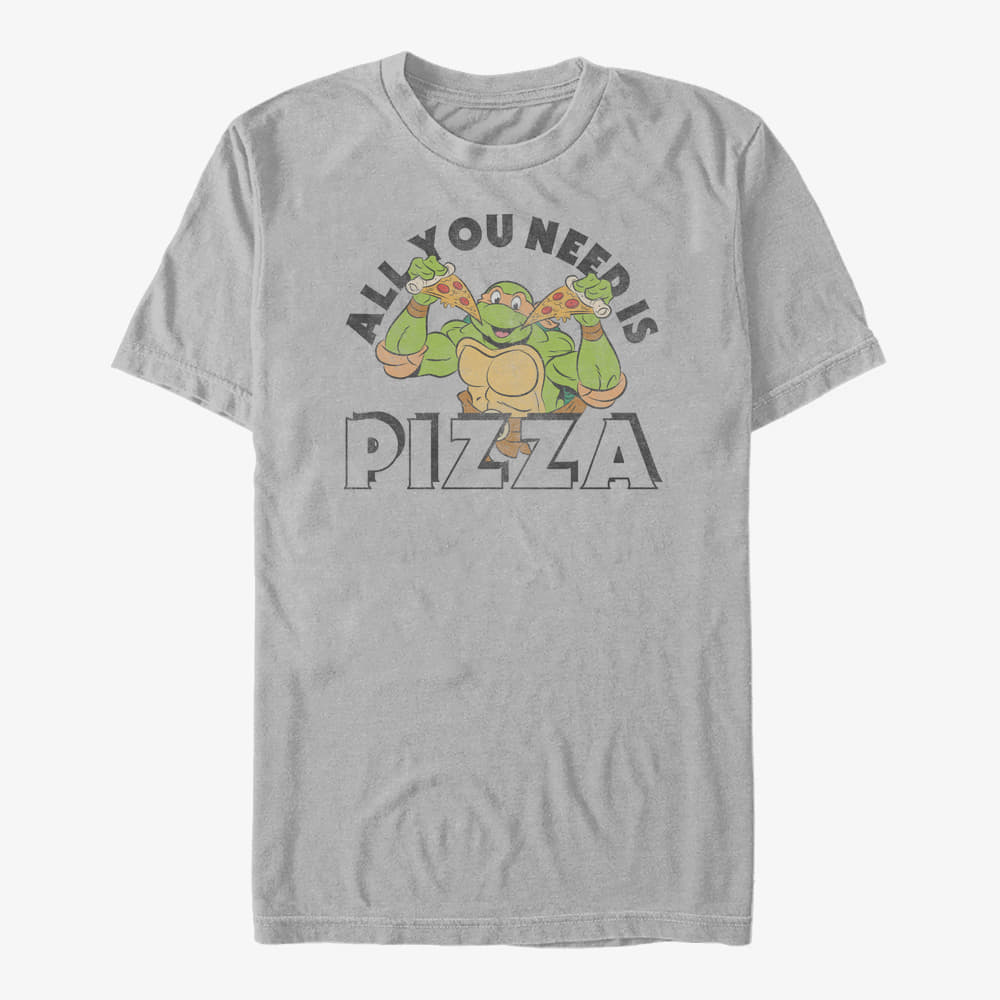 T-shirts Merch Nickelodeon Teenage Mutant Ninja Turtles - ALL YOU NEED IS PIZZA Unisex T-Shirt Ash Grey