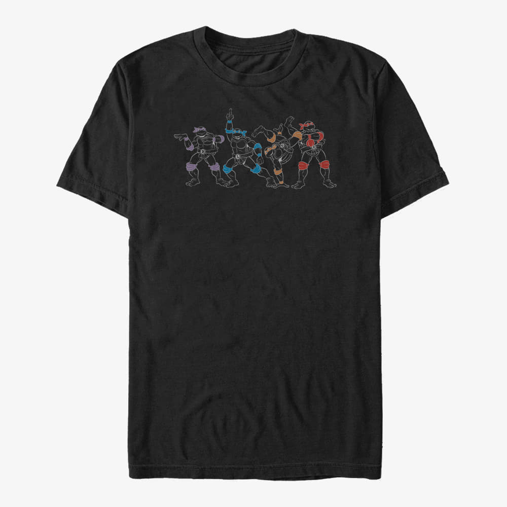 T-krekli Merch Nickelodeon Teenage Mutant Ninja Turtles - NINJA TURTLES Unisex T-Shirt Black