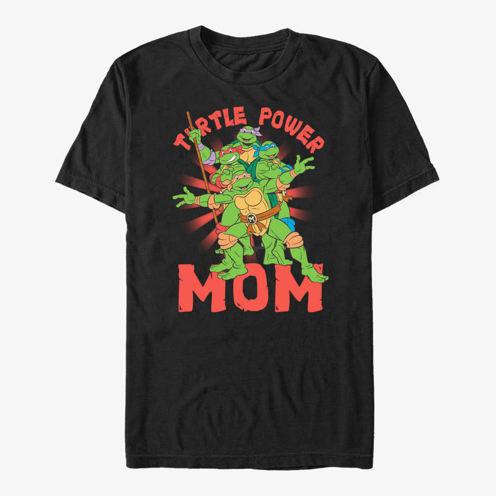 majice kratkih rukava Merch Nickelodeon Teenage Mutant Ninja Turtles - Turtle Power Mom Unisex T-Shirt Black