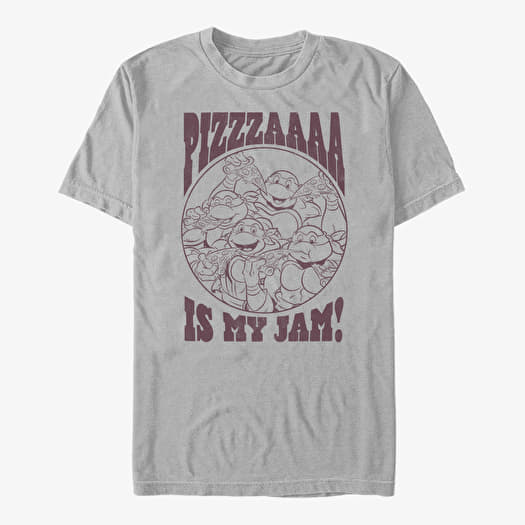 T-shirt Merch Nickelodeon Teenage Mutant Ninja Turtles - PIZZA IS MY JAM Unisex T-Shirt Ash Grey