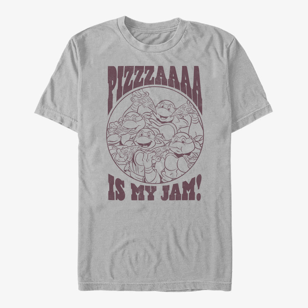T-krekli Merch Nickelodeon Teenage Mutant Ninja Turtles - PIZZA IS MY JAM Unisex T-Shirt Ash Grey
