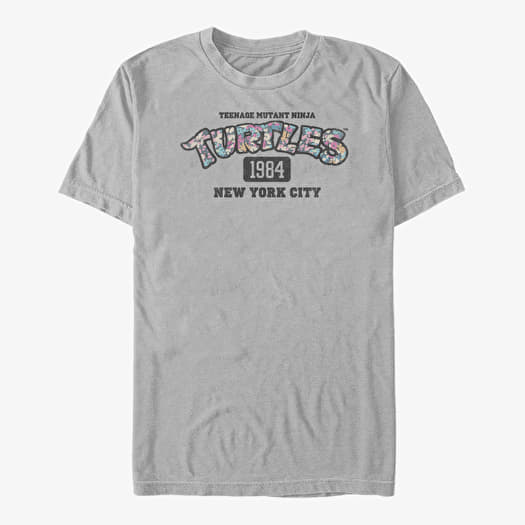 T-shirt Merch Nickelodeon Teenage Mutant Ninja Turtles - FLOWER TURTLES LOGO Unisex T-Shirt Ash Grey