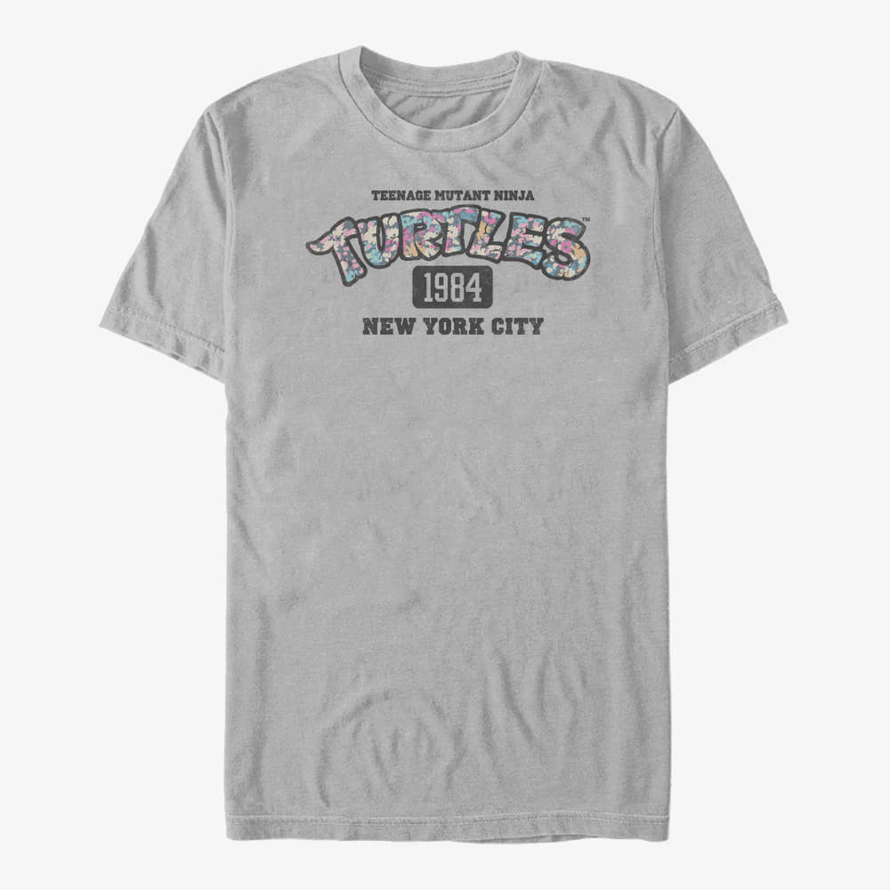 T-shirts Merch Nickelodeon Teenage Mutant Ninja Turtles - FLOWER TURTLES LOGO Unisex T-Shirt Ash Grey