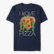 Merch Nickelodeon Teenage Mutant Ninja Turtles - Pizza Turtle Unisex T-Shirt Navy Blue