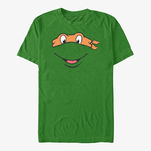 T-shirt Merch Nickelodeon Teenage Mutant Ninja Turtles - Mike Face Unisex T-Shirt Kelly Green