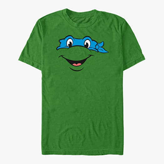 T-shirt Merch Nickelodeon Teenage Mutant Ninja Turtles - Leo Big Face Unisex T-Shirt Kelly Green