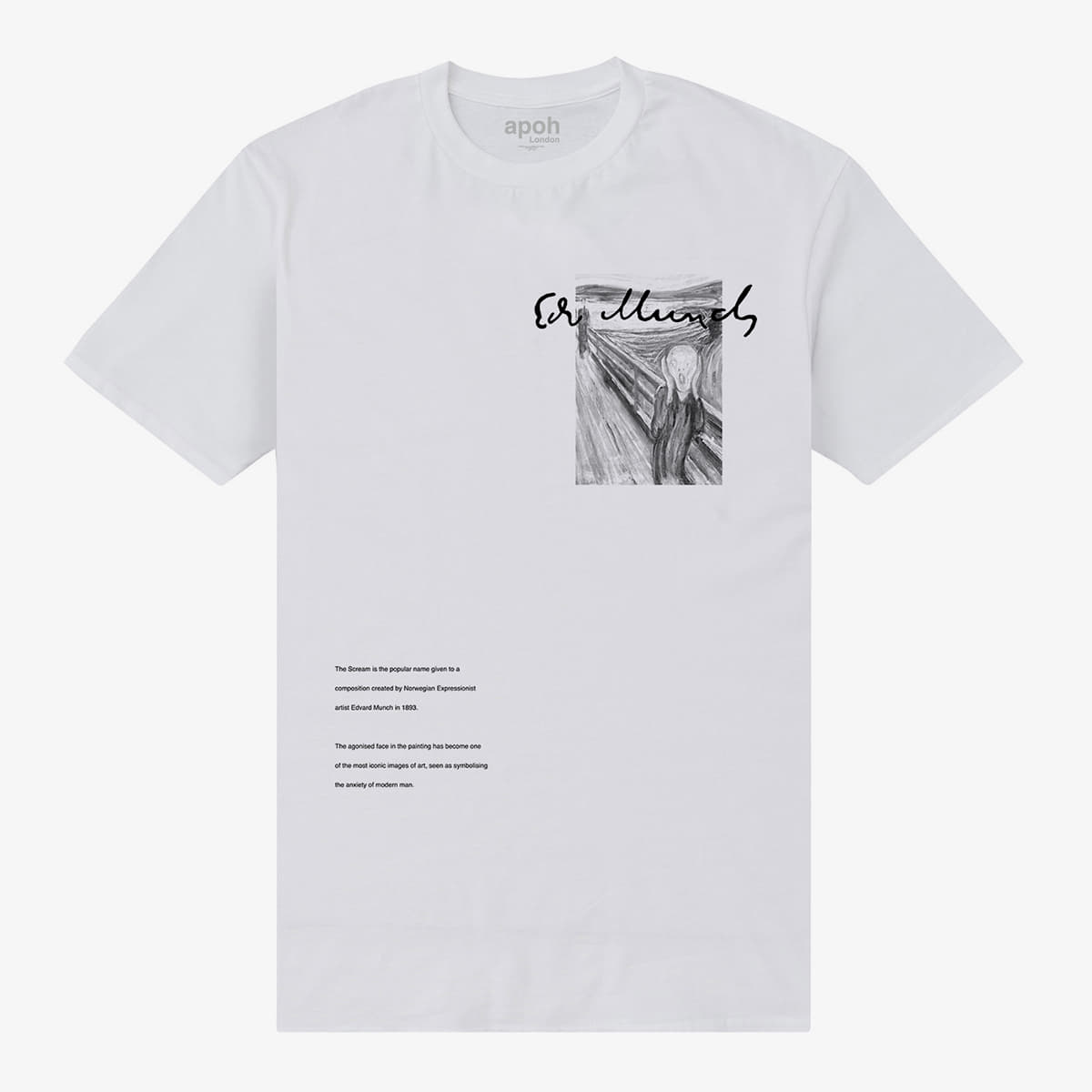 T-Shirts Merch Park Agencies - APOH Munch 1893 Unisex T-Shirt White