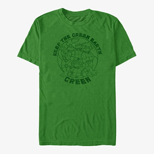T-shirt Merch Nickelodeon Teenage Mutant Ninja Turtles - Green Earth Unisex T-Shirt Kelly Green