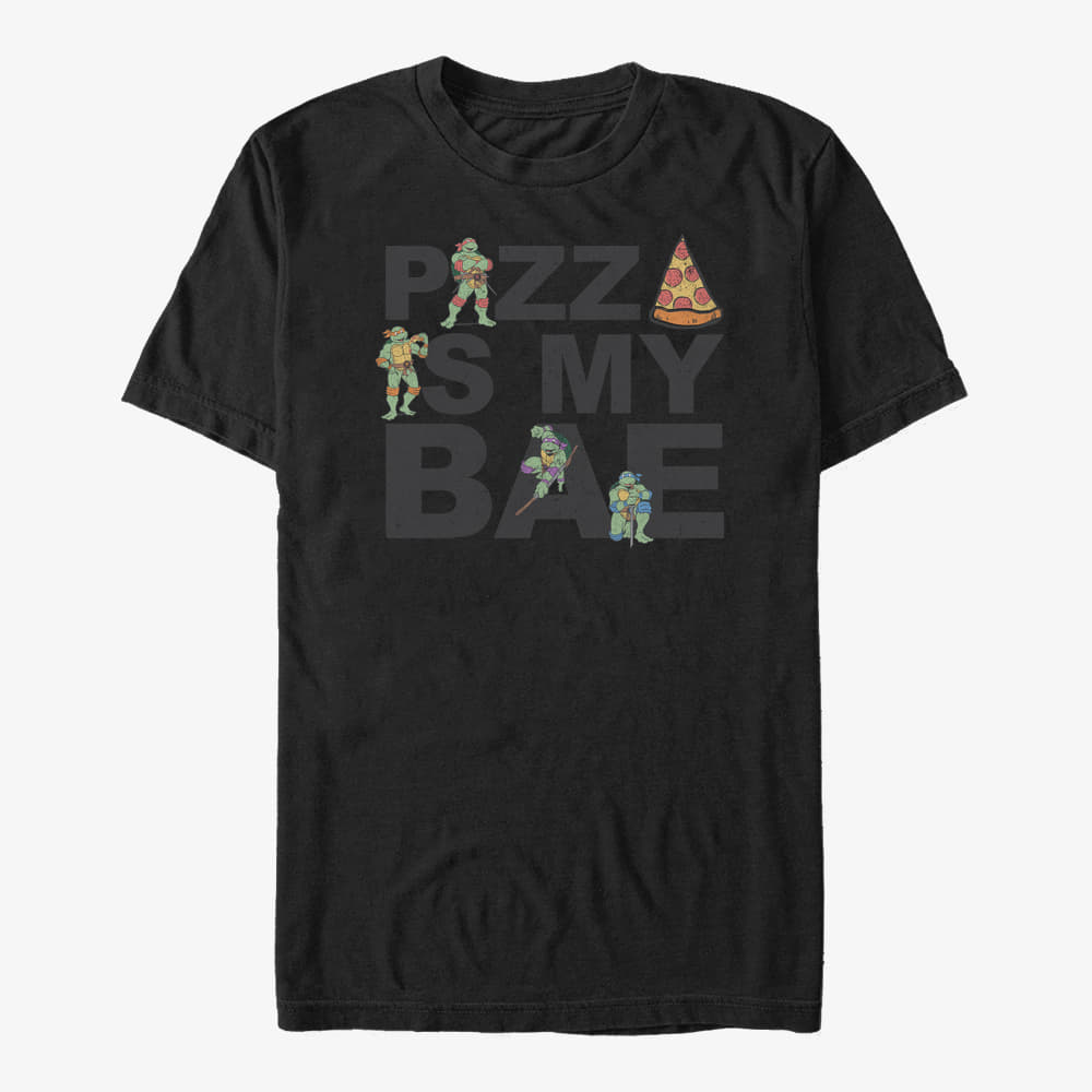 T-krekli Merch Nickelodeon Teenage Mutant Ninja Turtles - Pizza Bae Unisex T-Shirt Black