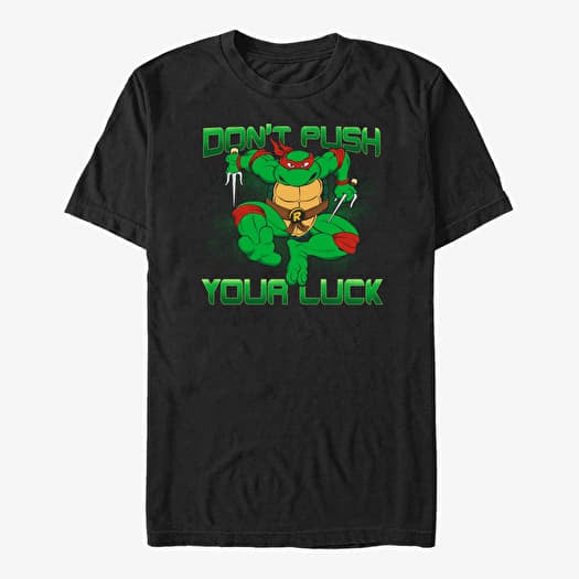 T-krekls Merch Nickelodeon Teenage Mutant Ninja Turtles - Don't Push Your Luck Unisex T-Shirt Black