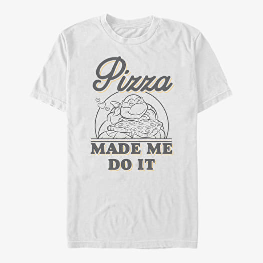 T-paita Merch Nickelodeon Teenage Mutant Ninja Turtles - PIZZA MADE ME DO IT Unisex T-Shirt White