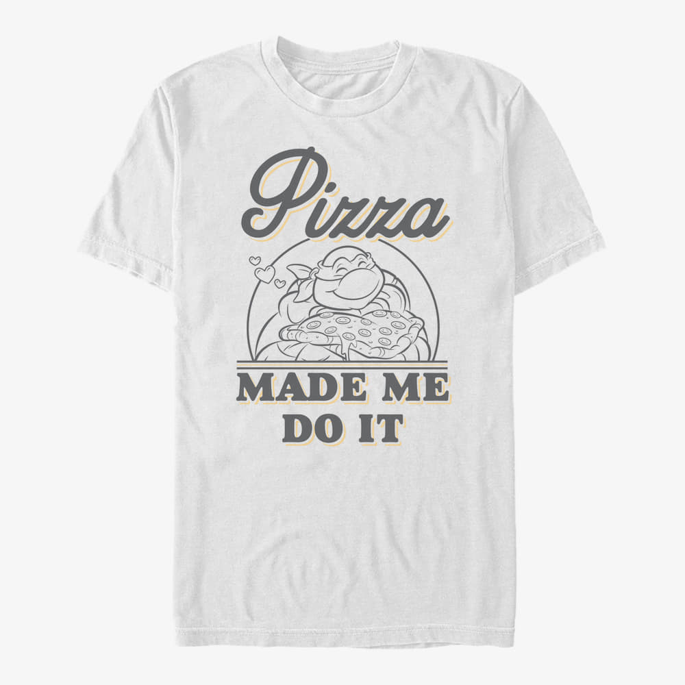 majice kratkih rukava Merch Nickelodeon Teenage Mutant Ninja Turtles - PIZZA MADE ME DO IT Unisex T-Shirt White