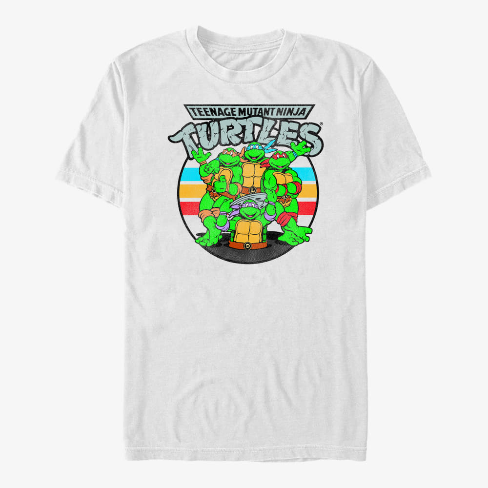 Tricouri Merch Nickelodeon Teenage Mutant Ninja Turtles - Retro Spot Unisex T-Shirt White