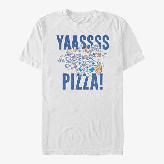 T-shirt Merch Nickelodeon Teenage Mutant Ninja Turtles - Yas Pizza Unisex T-Shirt White