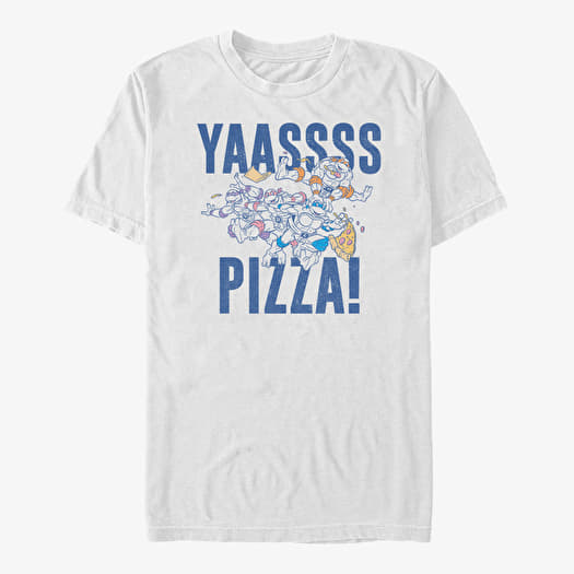 T-shirt Merch Nickelodeon Teenage Mutant Ninja Turtles - Yas Pizza Unisex T-Shirt White