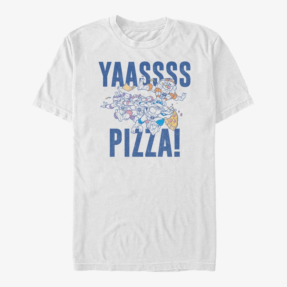 Koszulki Merch Nickelodeon Teenage Mutant Ninja Turtles - Yas Pizza Unisex T-Shirt White
