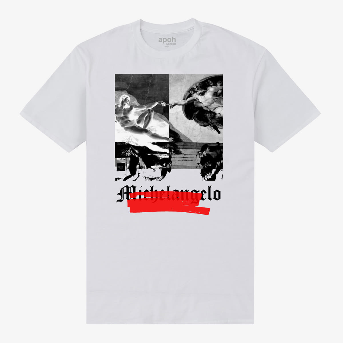 T-shirts Merch Park Agencies - APOH Michelangelo Negative Unisex T-Shirt White