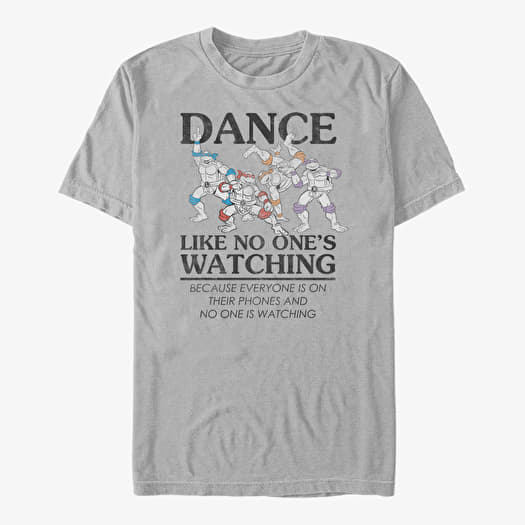 T-shirt Merch Nickelodeon Teenage Mutant Ninja Turtles - DANCE LIKE NO ONES WATCHING Unisex T-Shirt Ash Grey