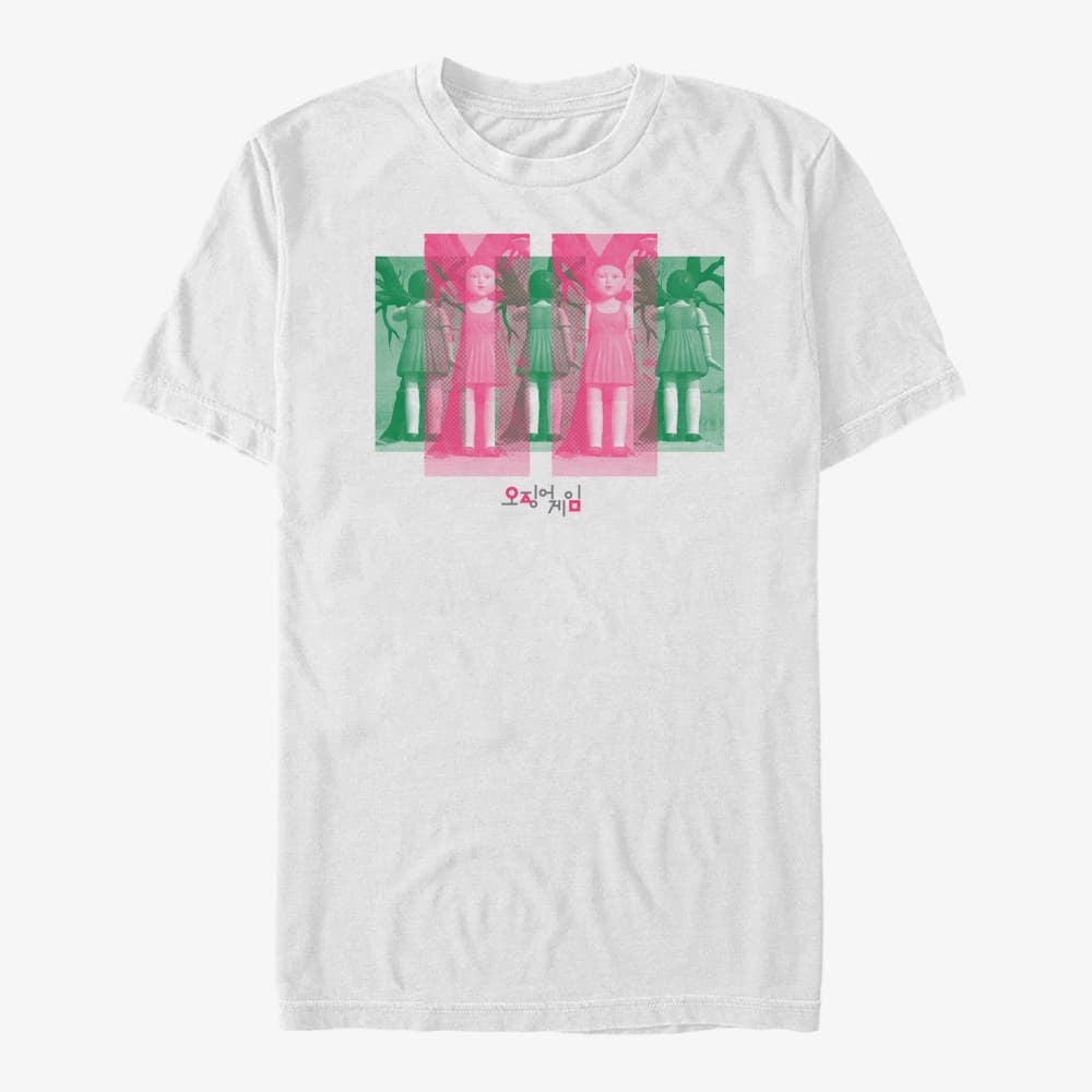 T-shirts Merch Netflix Squid Game - Doll Panels Unisex T-Shirt White