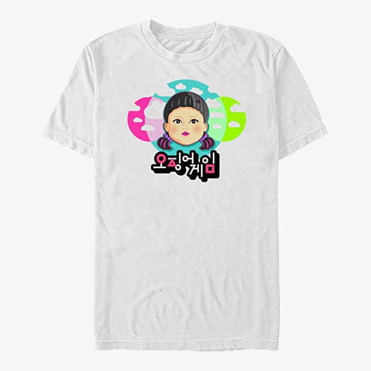 Tricou Merch Netflix Squid Game - Cartoon Doll Unisex T-Shirt White