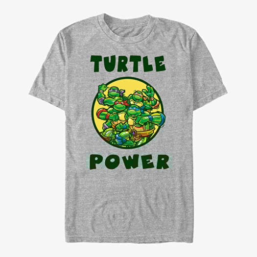 T-shirt Merch Nickelodeon Teenage Mutant Ninja Turtles - Turtle Power Tee Unisex T-Shirt Heather Grey